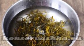 Ensalada de algas según receta coreana Algas según